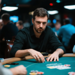 Poker player showing focus and resilience at the card table