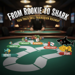 Poker skill progression roadmap from rookie to shark with strategic gameplay