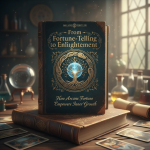 Tarot cards and mystical symbols representing the empowering journey of inner growth with Arcane Fortune