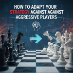 Poker player analyzing strategy against aggressive opponents