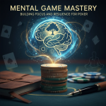 Poker player concentrating and practicing mental game mastery