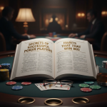 Poker player reading opponents’ behavior during a high-stakes game
