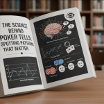 Player concentrating at a poker table, analyzing opponents’ behavior