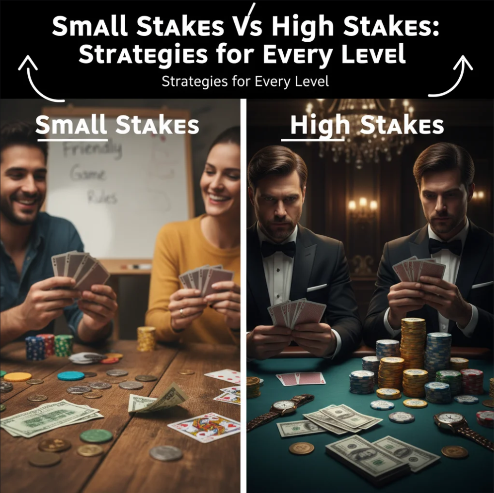 Small vs High Stakes Poker Table – Strategy & Skill