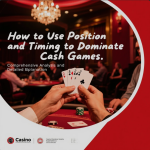 Poker player making a strategic bet from a late position at the table