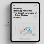 Poker player analyzing betting patterns on a table with cards and chips