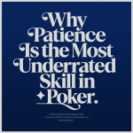 Poker player contemplating a hand at a table