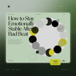 Poker player taking a deep breath after a bad beat at the table