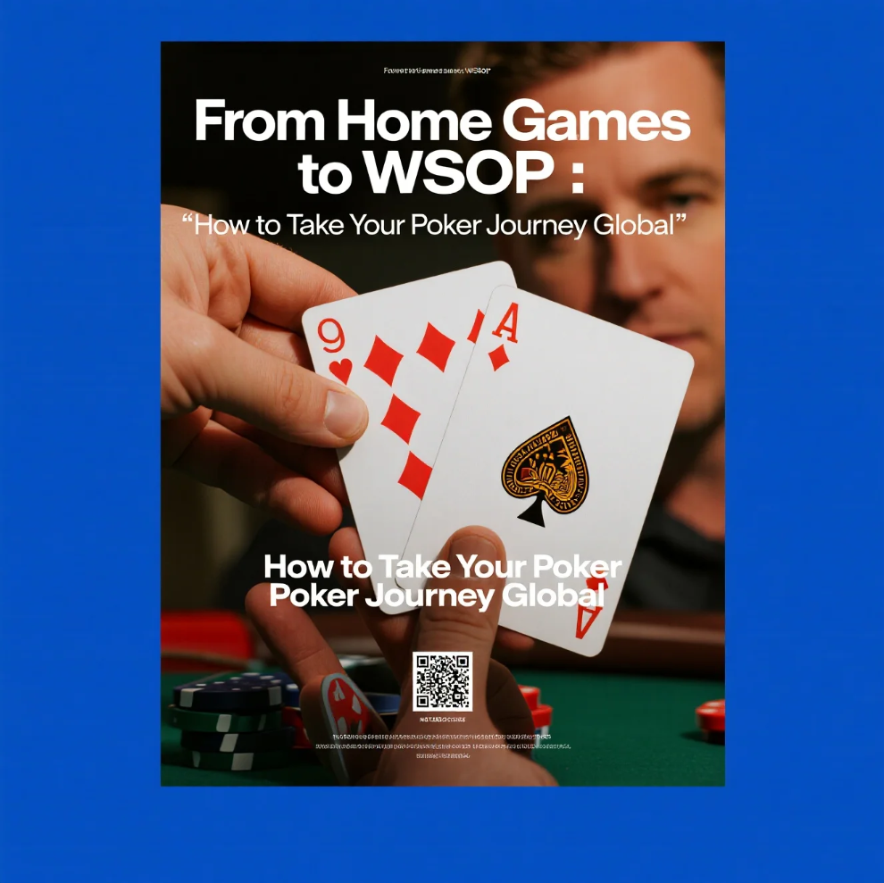 poker player strategizing with cards and chips at a professional table