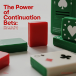 Poker player making a continuation bet on flop