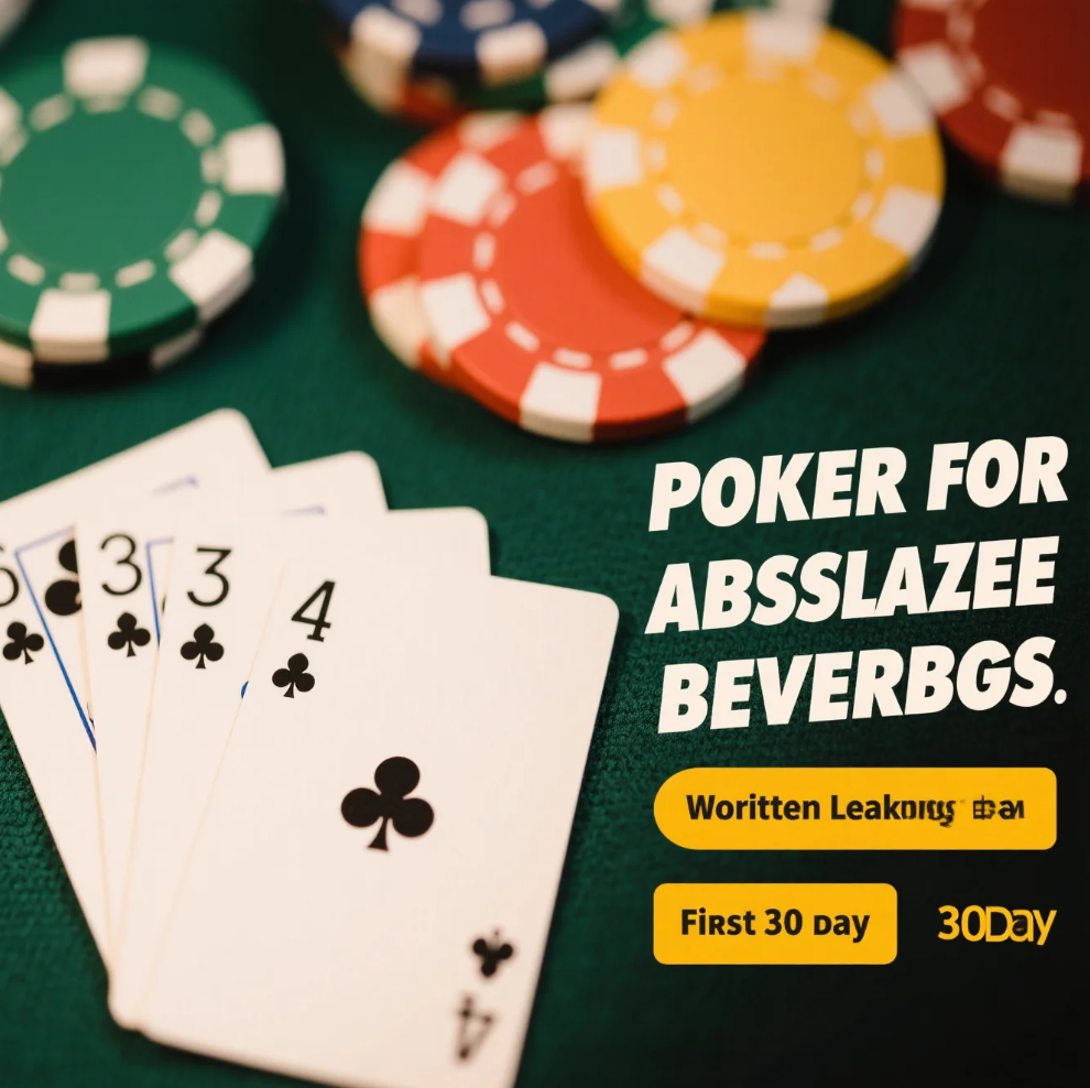 Poker beginner learning Texas Hold’em basics with cards, chips, and hand ranking chart