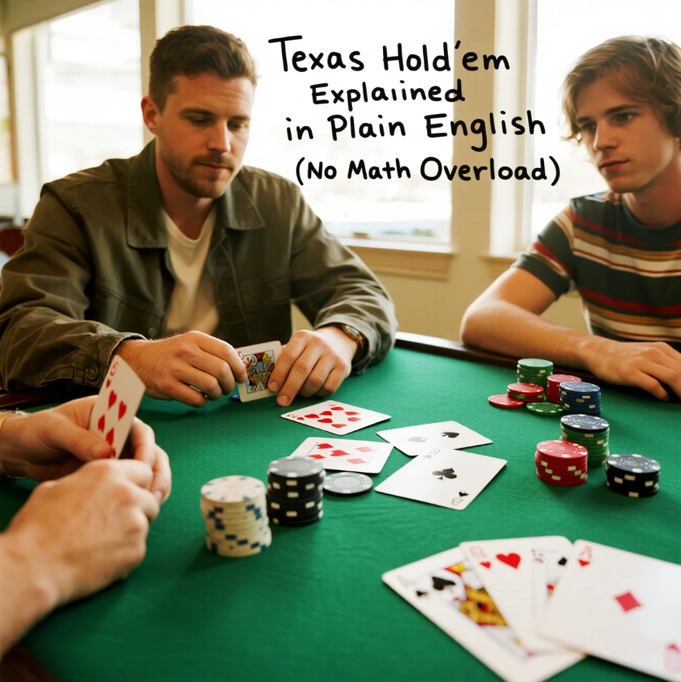 Texas Hold’em Explained in Plain English (No Math Overload)