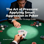 Poker player calculating a move, demonstrating smart aggression at the table