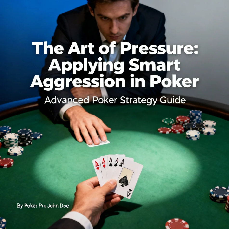 Poker player calculating a move, demonstrating smart aggression at the table