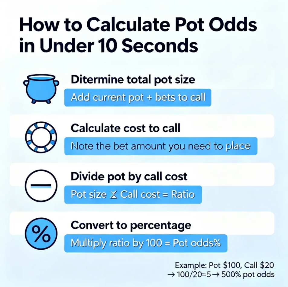 How to Calculate Pot Odds in Under 10 Seconds